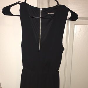 Black dress with open back